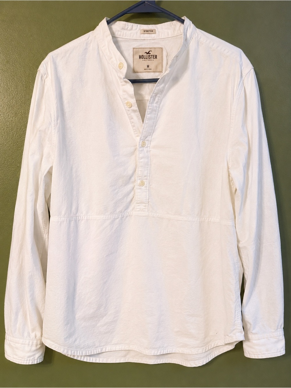 Hollister Women's White Button-Down Popover Shirt